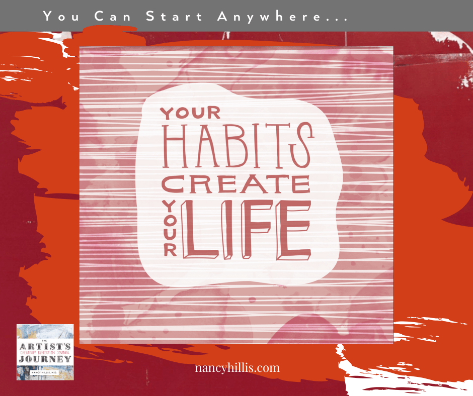 Say yes to your dreams- Your habits create your life- Nancy Hillis- The Artist's Journey Creativity Reflection Journal